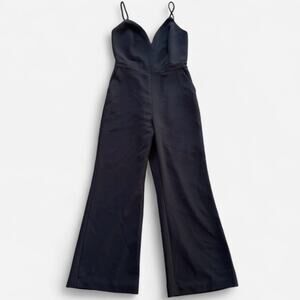 Bardot Black Wide Leg V-Neck Jumpsuit